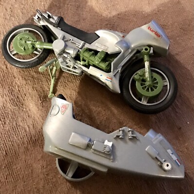 その他 GI Joe bike GI Joe Silver Mirage Motorcycle With Kick Stand And Side Car