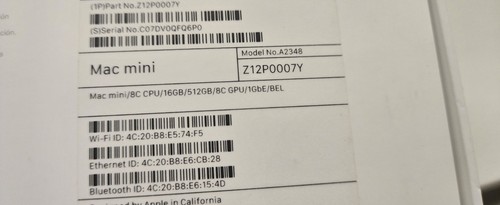 A2348 apple Mac Mini M1 - 512GB Ssd - 16gb Ram - Boxed Vgc. 21% Vat Included - Bild 8 von 8