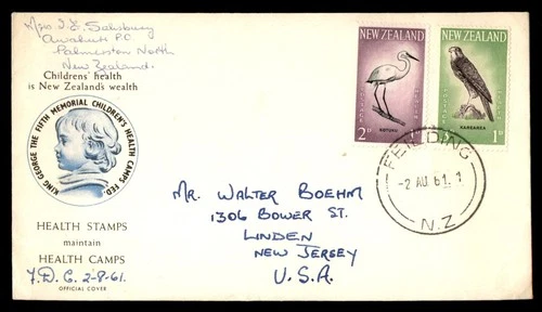 Mayfairstamps New Zealand 1961 Health Birds Combo First Day Cover aax_66981