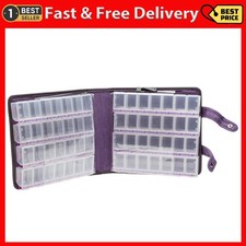 Craft Mates Bead Organizer With 56 Locking Compartments, Clear Plastic