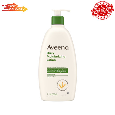 Aveeno Daily Moisturizing Body Lotion and Facial Moisturizer For Face 18oz