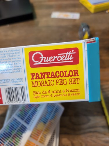 Quercetti Fantacolor Mosaik Klammer Set Kunst Kreativ Spielzeug Made In Italy - Bild 12 von 18