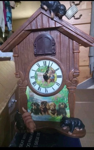 Pet Cuckoo Clock Featuring Dogs Brand: Unknown Great Condition Needs TLC