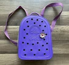 Crocs Backpack Zipper Kids Mini Book Bag Purple White