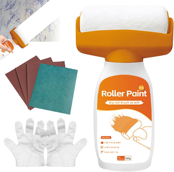 Wandfarbe Ausbessern Weiß, 500G Wandreparatur RollbüRste, Wand Reparatur RollbüR-image