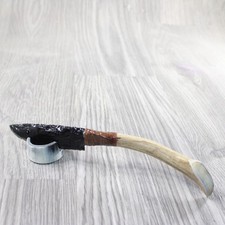 Deer Antler Handle Obsidian Blade Ornamental Knife #245n  Mountain Man Knife