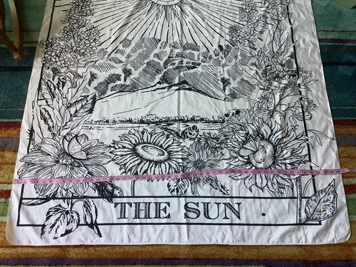 Fabric Panel “ THE SUN”Tarot Card , Polyester, Finished Edges, Boho, Wall Hang - Picture 5 of 7
