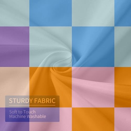 Retro Boho Shower Curtain Sets Aesthetic, 72"W x 72"L (Pack of 1) Rainbow - Bild 4 von 7