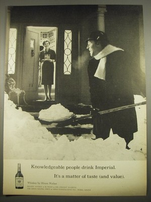 1961 Hiram Walker Imperial Whiskey Ad - Knowledgeable people drink