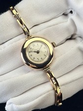 Rolex Lady Cocktail Vintage Watch 9ct Gold Art Deco Antique Bracelet 24mm