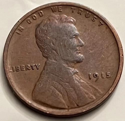 1915 Lincoln Wheat Cent — VG — Philadelphia — Lower Mintage — BN381