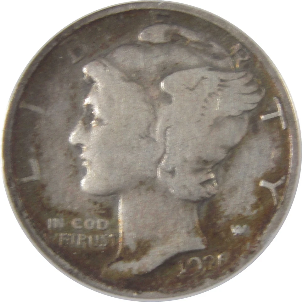 1921 Mercury Dime VG 8 ANACS Silver 10c Coin SKU:I17471 - Image 3 of 4