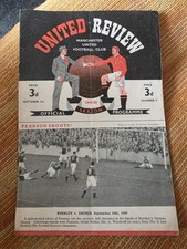 Manchester United v Sunderland 1949/1950 - Football Programme (has fold) L8