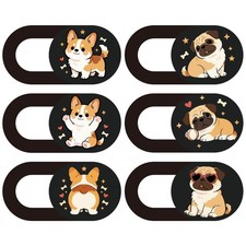 PRESSINART 6Pcs 6 Styles Dog 0.35 x 0.71 x 0.04 inch 9 x 18 x 1mm ,