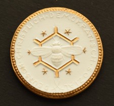 GERMANY PORCELAIN 1922 Mark Christian Democratic Coin Notgeld Exonumia Medal