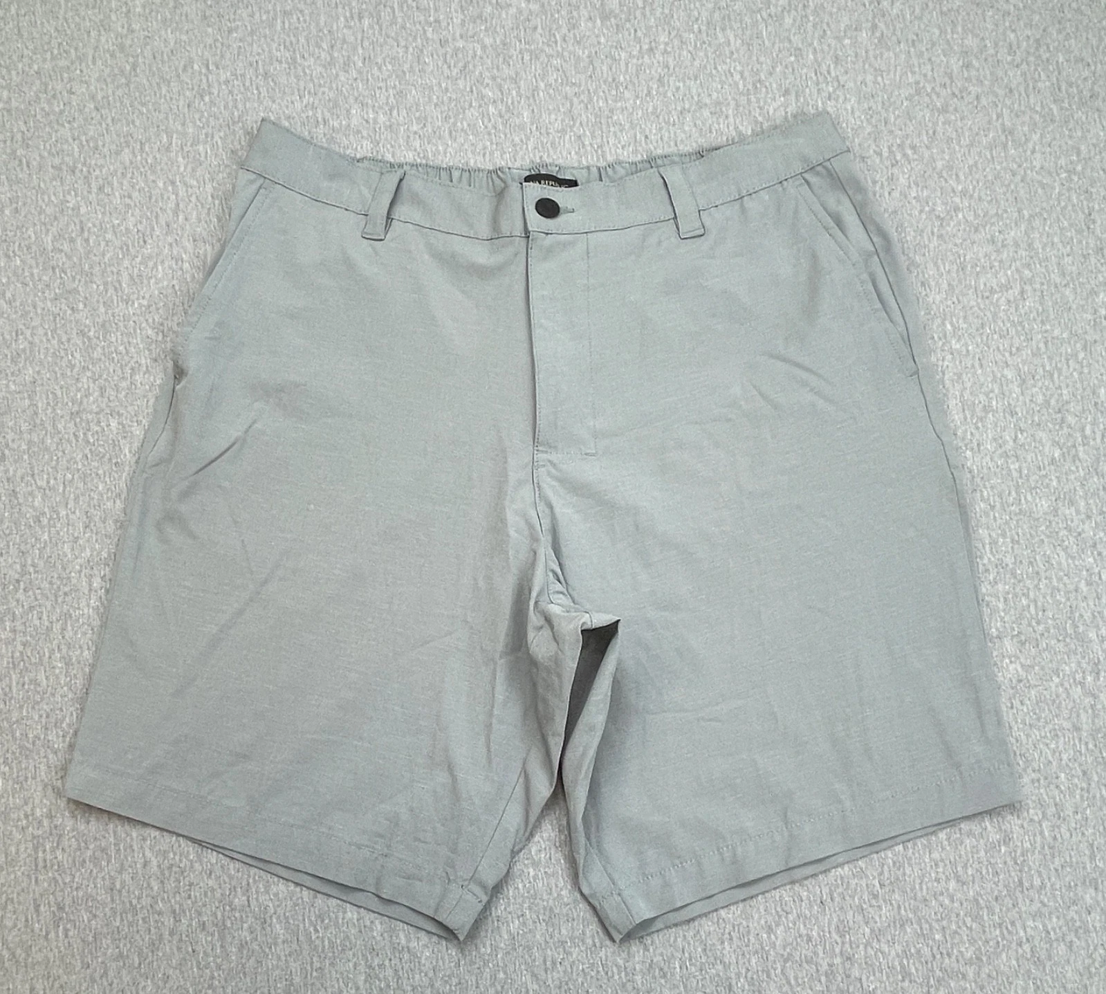 Banana Republic Short Mens 36 Gray Cotton Blend Stretch Chino 10" Inseam