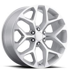 26x10 Chevy Truck Snowflake Wheels Fr 59 Silver Machined Oem Replica Rims 4pcs