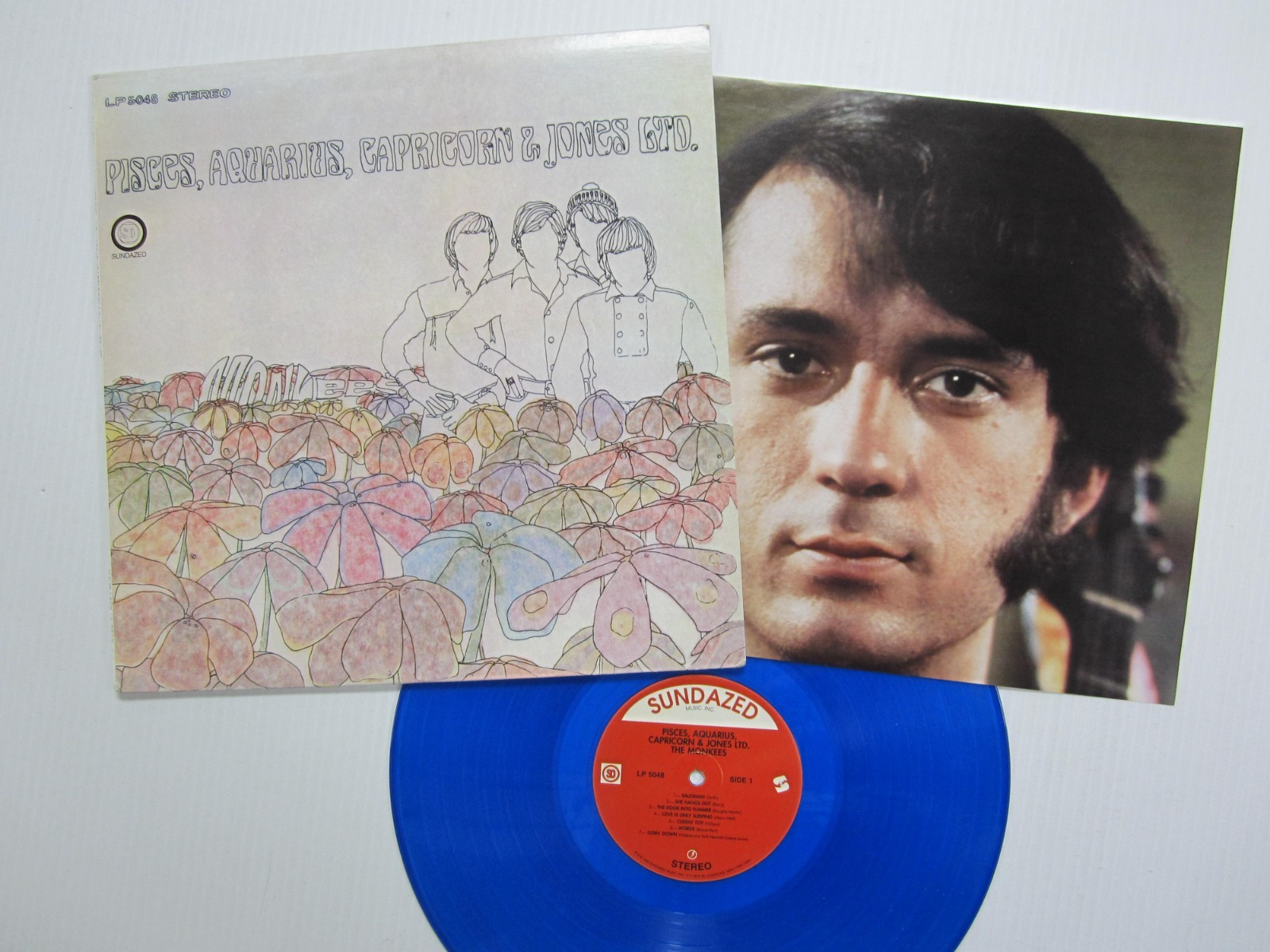 the MONKEES Pisces Aquarius Capricorn Jones Ltd LP REISSUE Blue vinyl Near-MINT
