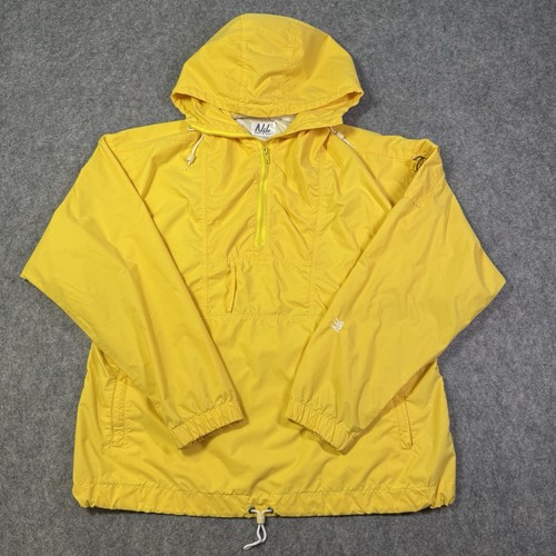 Nils Vintage Outdoor Windbreaker Men's Size Large Yellow Nylon Hiking US Made