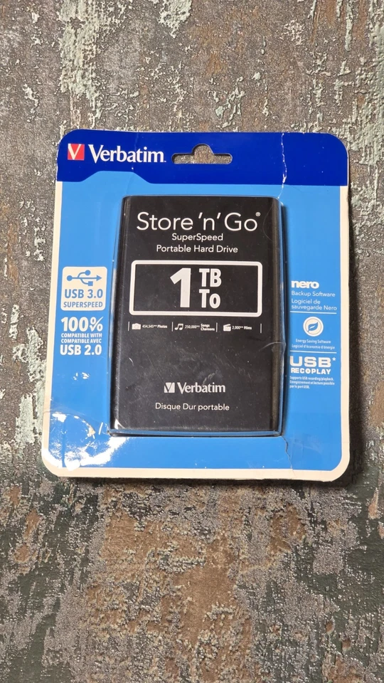 Verbatim Store ´n´ Go 1TB Externe 2,5" Festplatte USB 3.0, tragbar Plug&Play - Bild 2 von 2