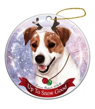 Holiday Pet Gifts Jack Russell Terrier Dog Porcelain Christmas Ornament