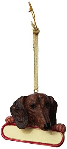 E & S Pets ORN218-13 Рождественских украшений для друзей Деда Мороза в виде красной таксы