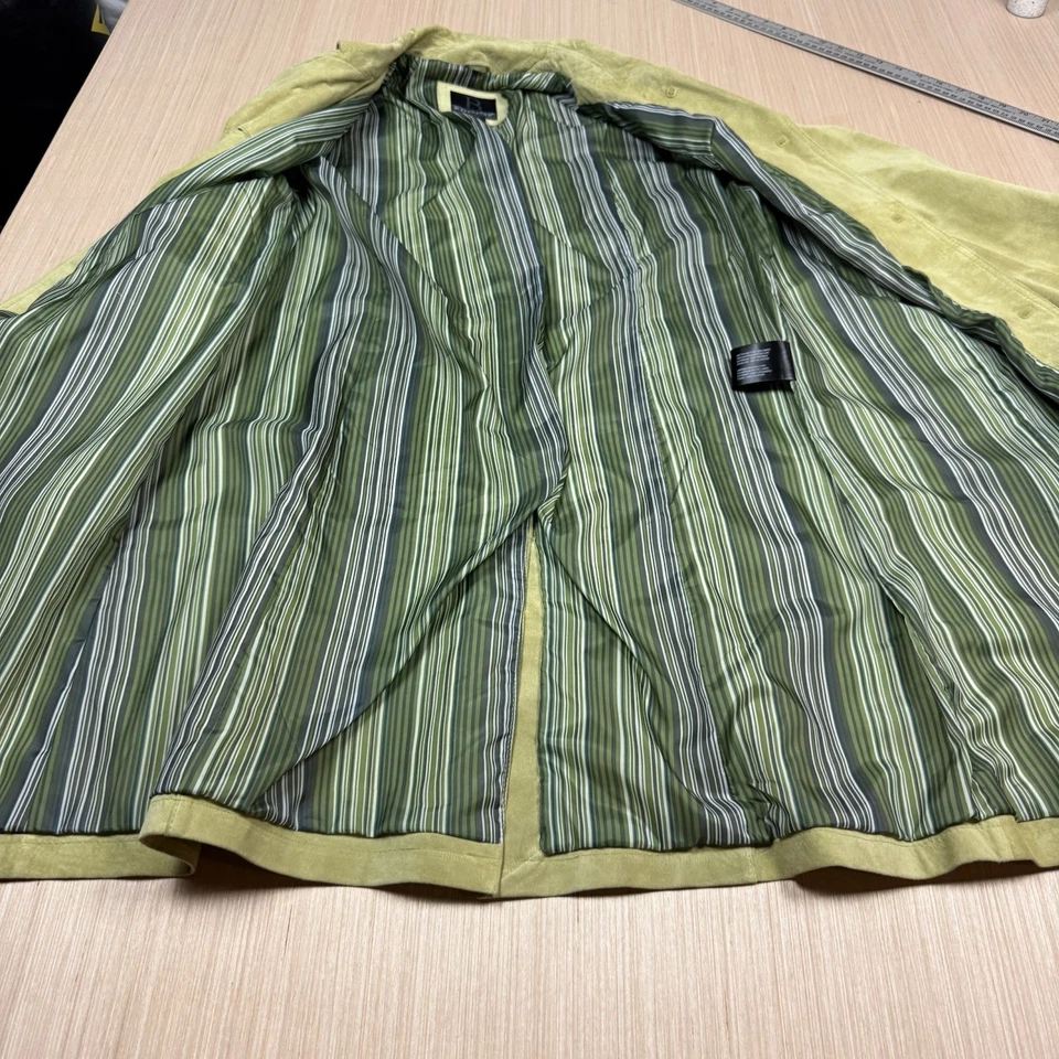 Chaqueta gabardina de gamuza Bernardo vintage años 90 XL Cyber Punk Mall gótica lima para mujer Foto 2 de 4