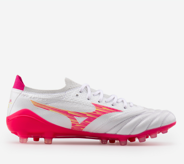 Mizuno Morelia Neo IV β Elite AG Soccer Cleats White Pink Tetra