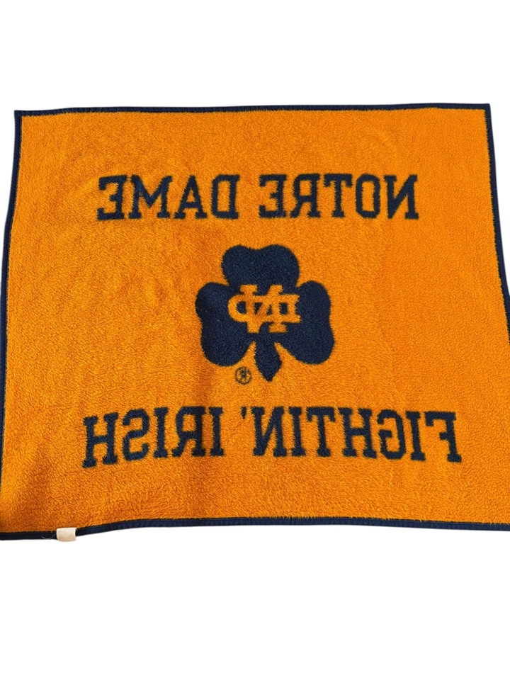 NCAA Notre Dame Fighting Irish Large Soft Fleece Throw Blanket 55" x 47" - Image 4 of 4