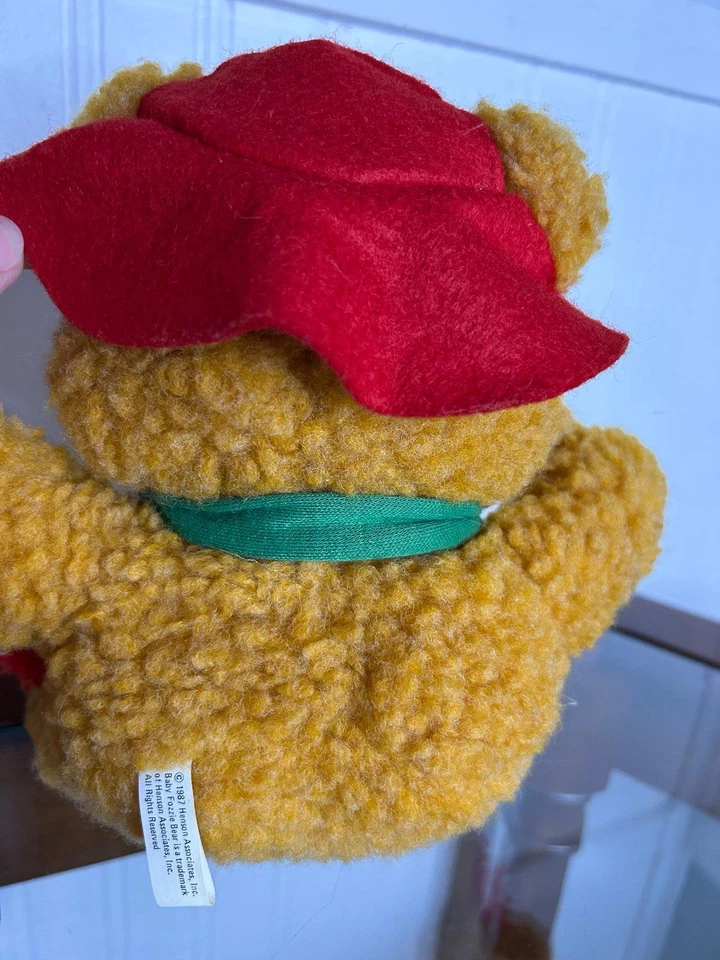 Vintage 1987 Baby Fozzie Bear Plush Muppets Babies Holiday Hat & Scarf 8” Henson - Image 4 of 4