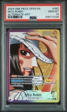 2024 One Piece - Nico Robin OP09-062 Leader Alt Art - English PSA 10
