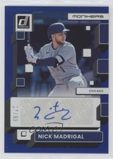 2022 Panini Donruss Monikers Blue 27/99 Nick Madrigal #MO-NM Auto 0c6