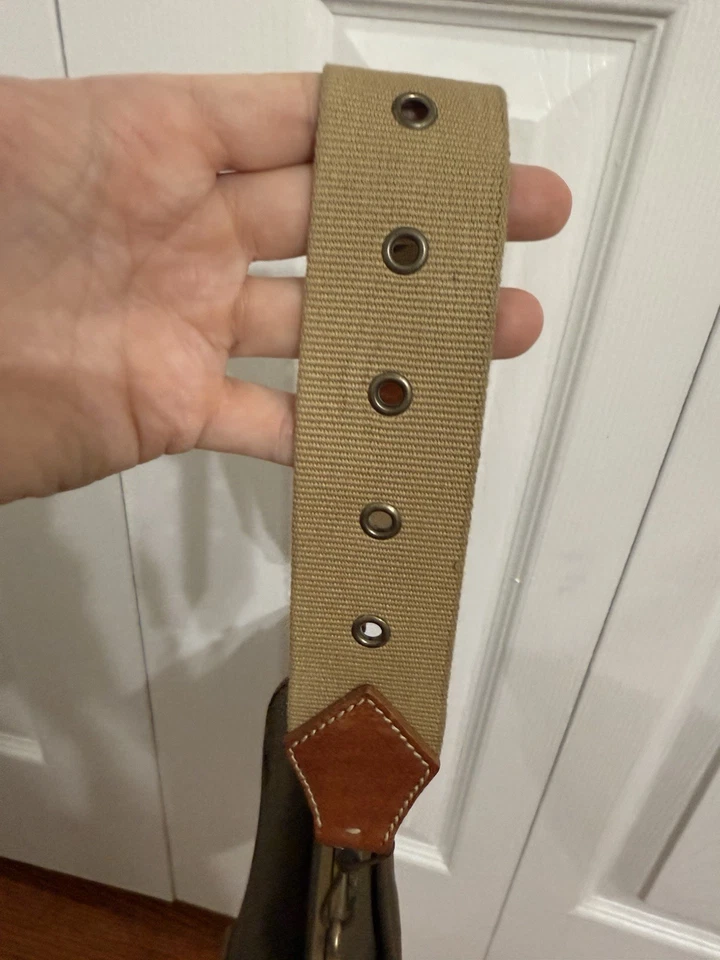 NWOT Miu Miu Canvas Mini Shoulder Bag In Army Green with Gold Hardware - Image 4 of 4