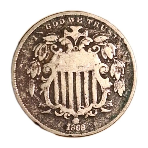 1868-P Shield Nickel — photo from the most recent tracked eBay sale