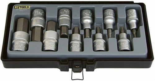 KC-Tools 13669 1/2-Inch Drive Metric In-Hex Impact Socket 10 Piece Set - Picture 1 of 1