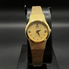 Vintage Seiko Galaxy Women's Goldtone Small Watch Crystal Accents 20mm 8Y21-0020