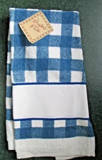 Crafter's Pride Counted Cross Stitch Kitchen Towel - Blue Check