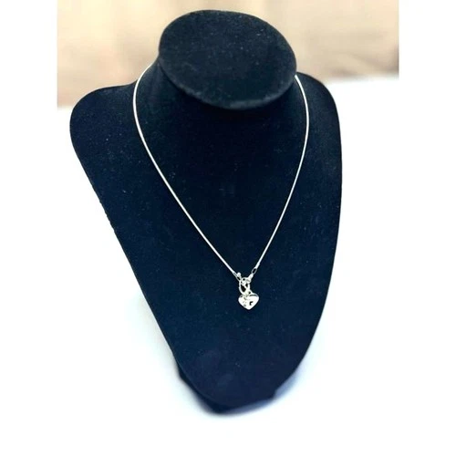 lia sophia Peekaboo Heart Star Crystal Toggle Necklace 15" Silver Tone NWOT - product listing photo
