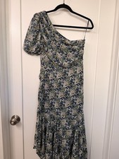 ASTR the Label One Shoulder Floral Dress Womens Small Ruffle