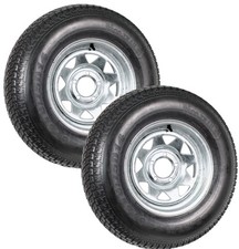 Ecustomrim 2-pack Trailer Tire Galvanized Rim St21575d14 Lrc 5 Lug On 4.5 Wheel