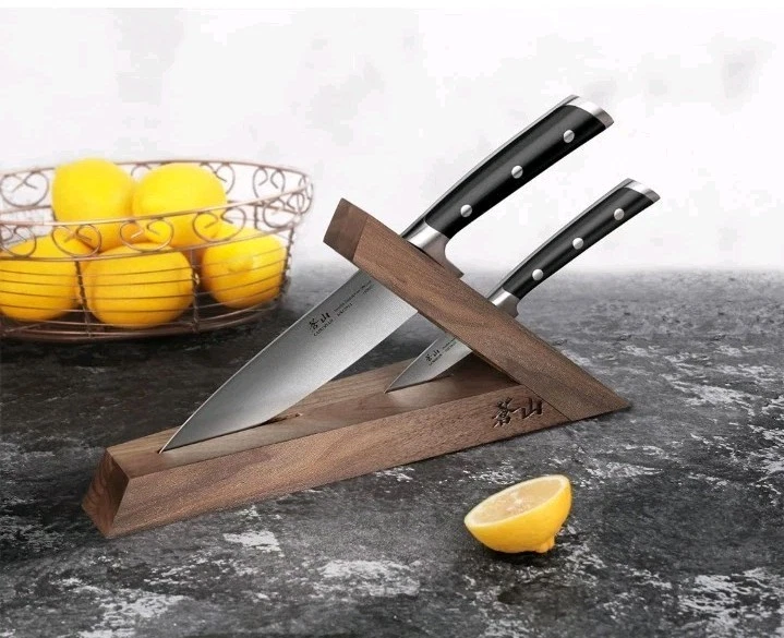 Cangshan Cutlery TG Series 3-Piece TAI Knife Walnut Block Set Swedish Steel - Image 2 of 4