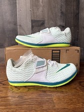 Nike Zoom High Jump HJ Elite White Green Track Shoes MENS SZ 9.5 FZ9636 100