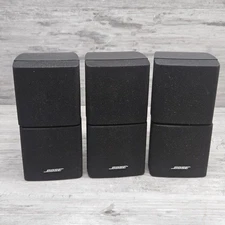 Bose Double Cube Acoustimass Speakers Black Tested Working Lot (3) READ