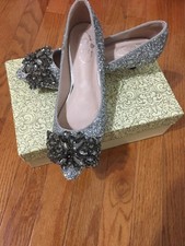 Womens Bling Rhinestone Wedding Shoes Size 38