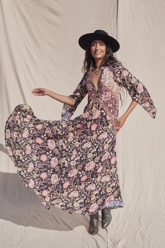 NWT FREE PEOPLE X JENS PIRATE BOOTY Sz S BAROQUE HYACINTH GOWN - Picture 4 of 5