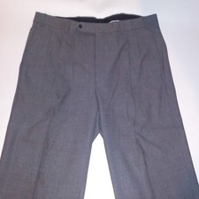 Claiborne Men Pants Gray Dress Slacks Cuffed Bottoms
