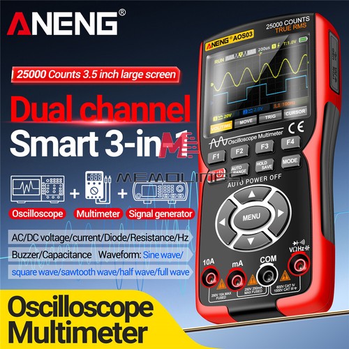 ANENG AOS03 3-in-1 Handheld Multimeter Digital Oscilloscope Signal Generator USA - Picture 20 of 23