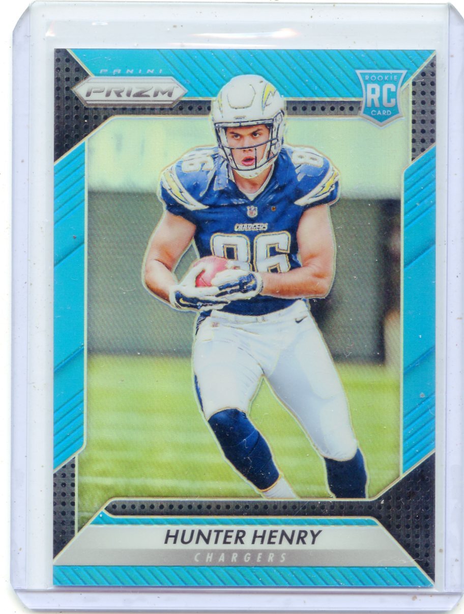 2016 PANINI PRIZM #262 HUNTER HENRY "LIGHT BLUE PRIZM" ROOKIE #131/199 053022