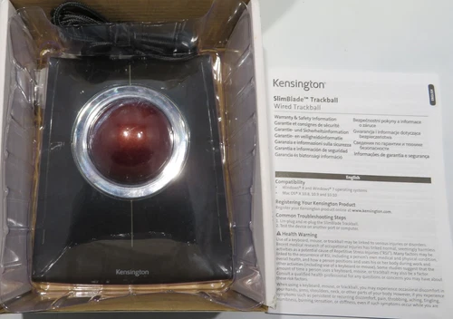 Kensington Wired SlimBlade K72327 Trackball - New in Opened Box