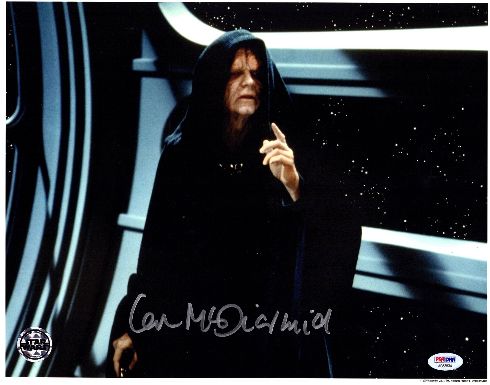 IAN McDIARMID Signed Auto STAR WARS "Emperor" 11x14 Photo Official Pix PSA/DNA